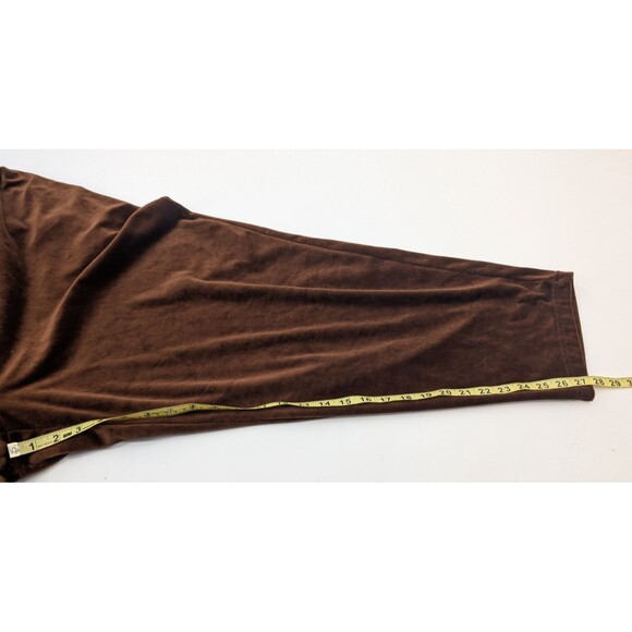 Diane Von Furstenberg The Color Auth. Brown Velvet Sweatsuit Lounge Set Size 2X - Picture 9 of 10